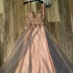 Pink and Blue dress with jewels